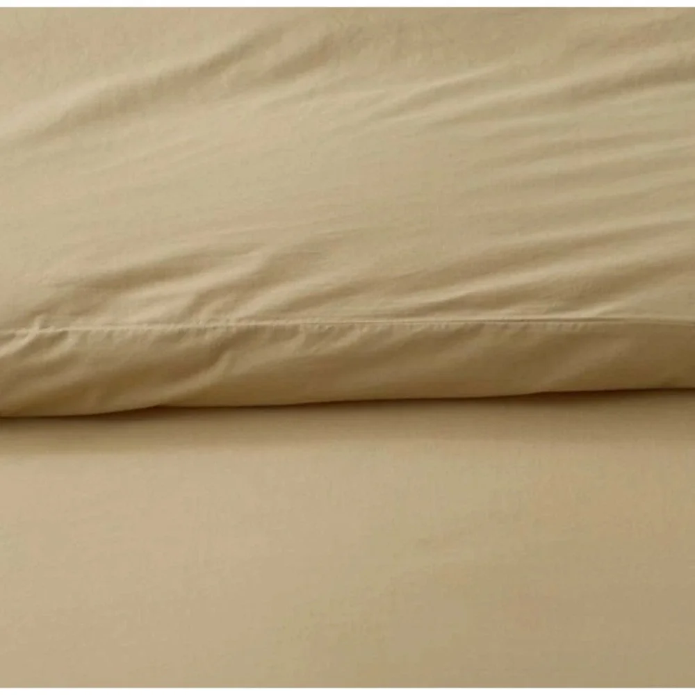 The Company Store Wheat Garment Washed Cotton Percale Full Duvet Cover 51412D-F